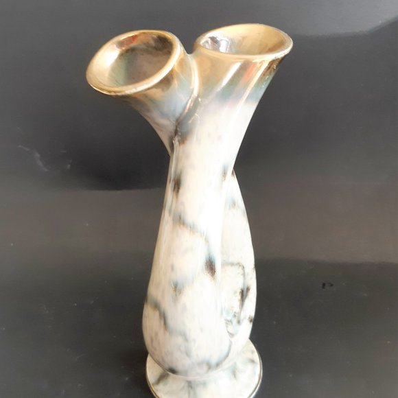 COPY - VTG Pottery MCM Germany Twin Vase Double Neck Keramic Retro Bud Flower V… - Picture 9 of 10